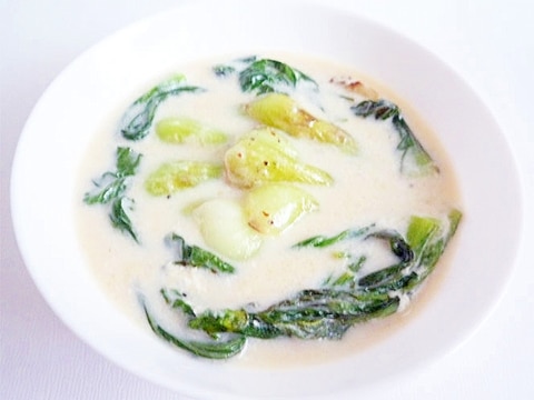 チンゲン菜のクリーム煮